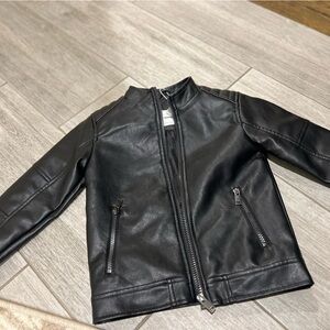 Kids faux leather jacket size 5-6